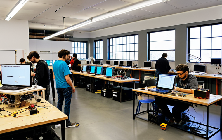 오픈소스 하드웨어에 대한 전문가 인터뷰 - Open Source Hardware Lab**
"A brightly lit, modern maker space filled with people of diverse ages w...