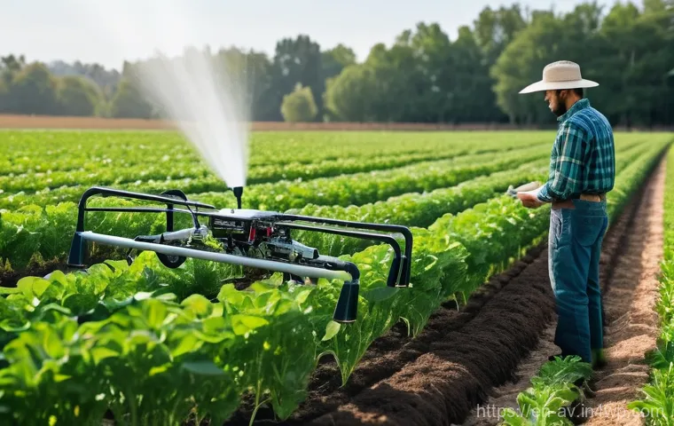 오픈소스 하드웨어를 활용한 농업 혁신 - **Prompt:** A diverse and energetic group of young men and women, including agricultural students, s...