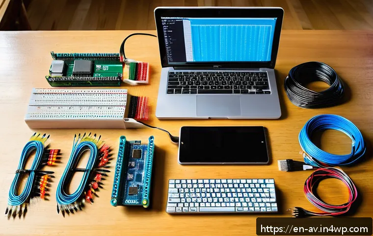 오픈소스 하드웨어 개발을 위한 자원 목록 - A vibrant maker’s workspace featuring a beginner-friendly open source hardware setup: an Arduino Uno...